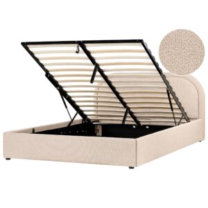wohnli-moebel-suche-800001904820 Wohnli Möbelsuche - BETT mit Stauraum 160/200 cm Bouclé Beige Quillien