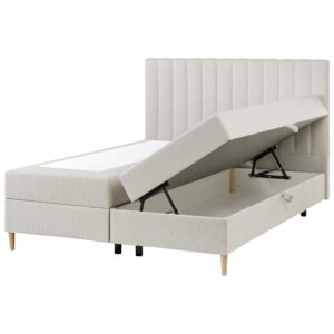 wohnli-moebel-suche-800001904964 Wohnli Möbelsuche - BOXSPRINGBETT mit Stauraum 160/200 cm Stoff Hellbraun Officer