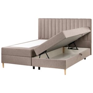 wohnli-moebel-suche-800001904966 Wohnli Möbelsuche - BOXSPRINGBETT mit Stauraum 180/200 cm Stoff Taupe Officer