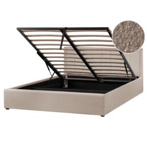wohnli-moebel-suche-800001905060 Wohnli Möbelsuche - BETT mit Stauraum 160/200 cm Bouclé Taupe Montlaur