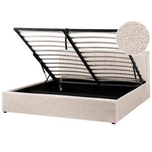wohnli-moebel-suche-800001905069 Wohnli Möbelsuche - BETT mit Stauraum 180/200 cm Bouclé Beige Montlaur