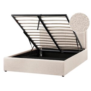 wohnli-moebel-suche-800001905071 Wohnli Möbelsuche - BETT mit Stauraum 140/200 cm Bouclé Beige Montlaur