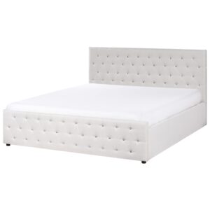 wohnli-moebel-suche-800001905134-1 BETT mit Stauraum 180/200 cm Stoff Beige Amiens Textil Beliani Möbel > Betten Beige