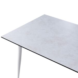 KONFERENZTISCH 90/180 cm Travertinoptik Tolentino Kunststoff Beliani Möbel > Tische Beige
