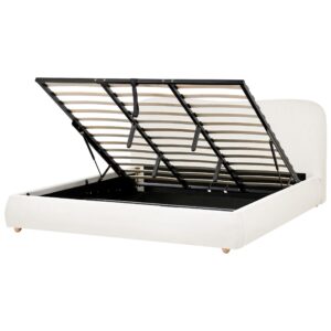 wohnli-moebel-suche-800001905271 Wohnli Möbelsuche - BETT mit Stauraum 180/200 cm Stoff Cremeweiß Blagnac