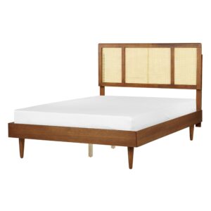 wohnli-moebel-suche-800001905376 Wohnli Möbelsuche - BETT mit Lattenrost 140/200 cm Gummibaumholz Braun Auray