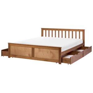wohnli-moebel-suche-800001905415 Wohnli Möbelsuche - BETT mit 4 Schubladen 140/200 cm Kiefernholz Braun Olendon