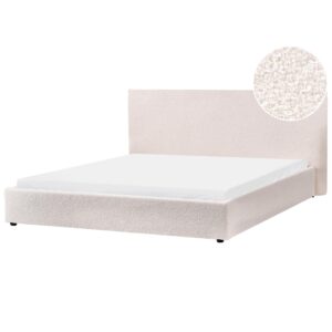 wohnli-moebel-suche-800001905489 Wohnli Möbelsuche - BETT mit Lattenrost 180/200 cm Bouclé Cremeweiß Lavaur
