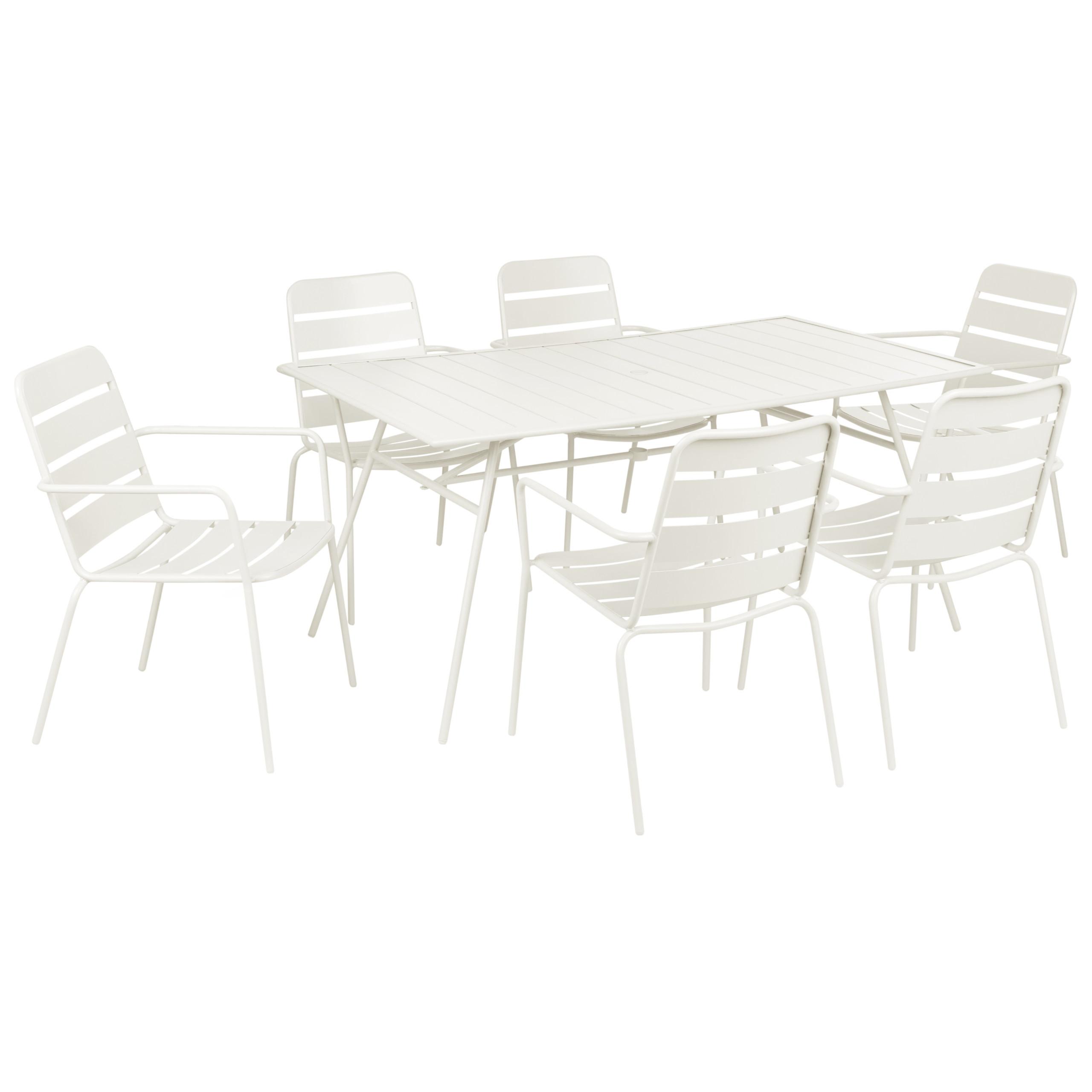 wohnli-moebel-suche-800001905490 Wohnli Möbelsuche - GARTENMÖBEL-SET 6-Sitzer Hellbeige Metall Terenzo
