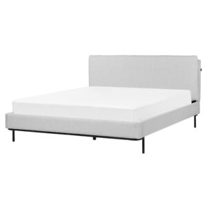 wohnli-moebel-suche-800001905509 Wohnli Möbelsuche - BETT mit Lattenrost 160/200 cm Stoff Hellgrau Corio