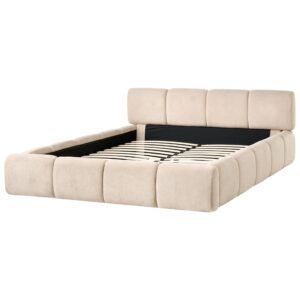 wohnli-moebel-suche-800001905621-1 BETT mit Lattenrost 160/200 cm Stoff Taupe Orville Textil Beliani Möbel > Betten Taupe