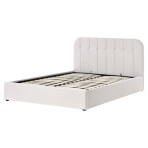 wohnli-moebel-suche-800001905638-1 BETT mit Stauraum 160/200 cm Stoff Cremeweiß Challans Textil Beliani Möbel > Betten Weiß