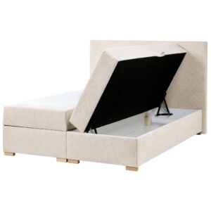 wohnli-moebel-suche-800001905649 Wohnli Möbelsuche - BOXSPRINGBETT mit Stauraum 140/200 cm Stoff Hellbeige Major