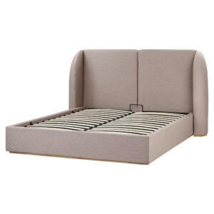 wohnli-moebel-suche-800001905669-1 BETT mit Stauraum 160/200 cm Stoff Taupe Monestier Textil Beliani Möbel > Betten Taupe