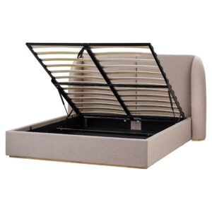 wohnli-moebel-suche-800001905669 Wohnli Möbelsuche - BETT mit Stauraum 160/200 cm Stoff Taupe Monestier