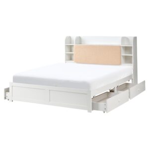 wohnli-moebel-suche-800001905782 Wohnli Möbelsuche - BETT mit Schubladen 160/200 cm MDF-Platte Weiß Bizou
