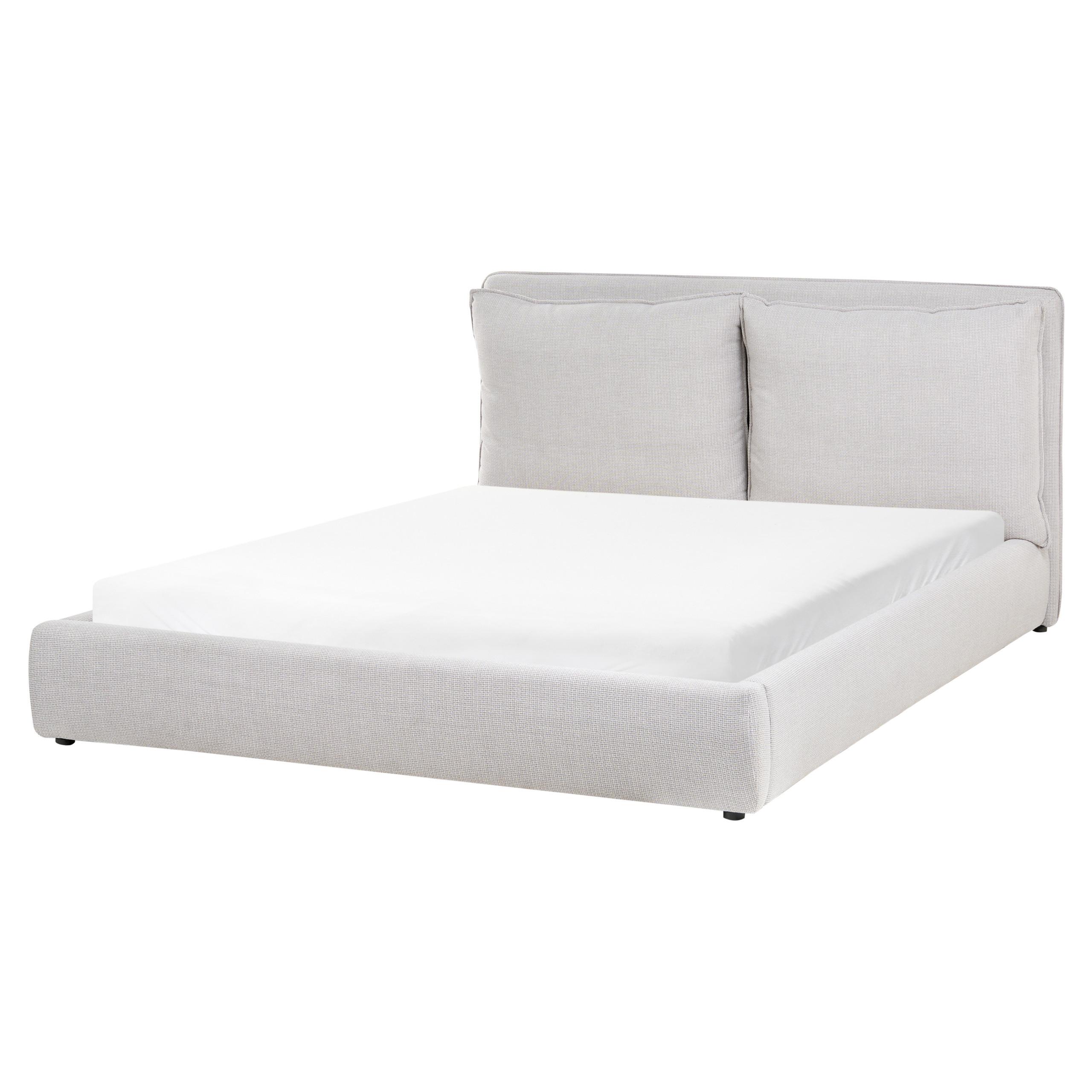 wohnli-moebel-suche-800001905868 Wohnli Möbelsuche - BETT mit Lattenrost 160/200 cm Stoff Hellgrau Bajonna
