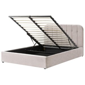 wohnli-moebel-suche-800001905953 Wohnli Möbelsuche - BETT mit Stauraum 160/200 cm Chenillegewebe Taupe Challans
