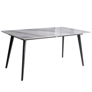 Wohnli Möbelsuche - GARTENTISCH 160/90 cm Stein Grauer Marmor Rodallo