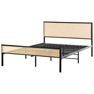 wohnli-moebel-suche-800001906000-1 BETT mit Lattenrost 140/200 cm Eisen Hellbraun Avanton Metall Beliani Möbel > Betten Braun