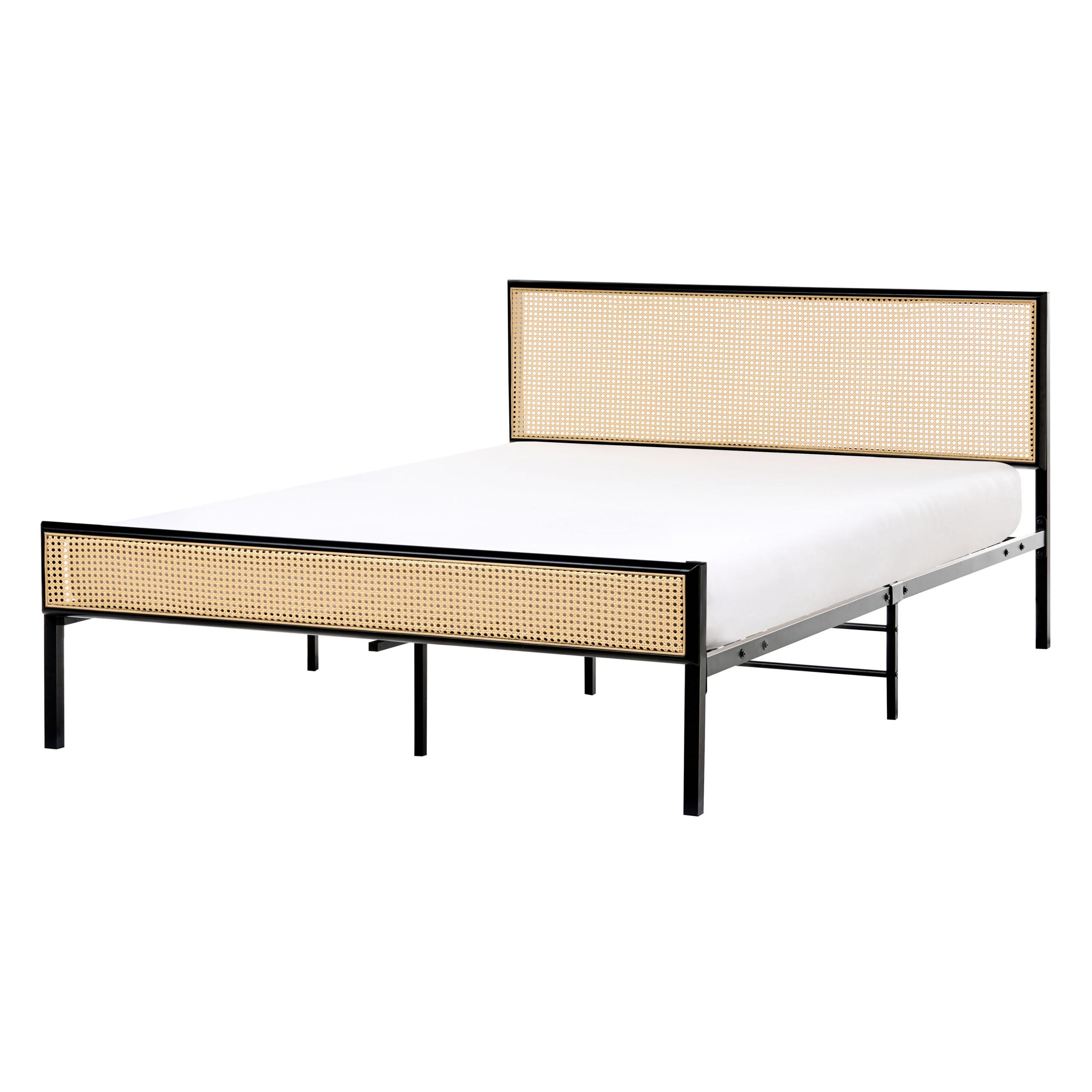 Wohnli Möbelsuche - BETT mit Lattenrost 140/200 cm Eisen Hellbraun Avanton