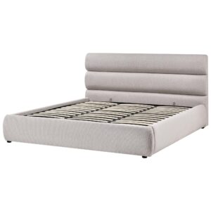wohnli-moebel-suche-800001906002-1 BETT mit Stauraum 180/200 cm Kunstleinen Grau Bonifacio Textil Beliani Möbel > Betten Grau
