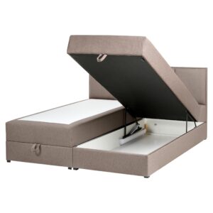 wohnli-moebel-suche-800001906052 Wohnli Möbelsuche - BOXSPRINGBETT mit Stauraum 160/200 cm Stoff Taupe Baronet