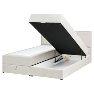 wohnli-moebel-suche-800001906055 Wohnli Möbelsuche - BOXSPRINGBETT mit Stauraum 160/200 cm Stoff Cremeweiß Baronet
