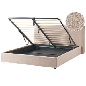 wohnli-moebel-suche-800001906063 Wohnli Möbelsuche - BETT mit Stauraum 180/200 cm Bouclé Taupe Lavaur