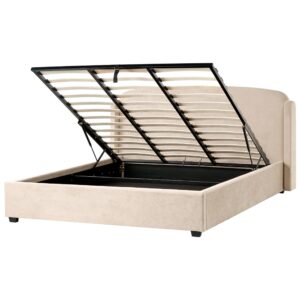 wohnli-moebel-suche-800001906219 Wohnli Möbelsuche - BETT mit Stauraum 180/200 cm Stoff Taupe Bernay