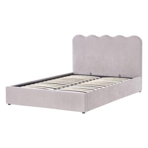 wohnli-moebel-suche-800001906259-1 BETT mit Stauraum 140/200 cm Chenillegewebe Taupe Nanterre Textil Beliani Möbel > Betten Taupe