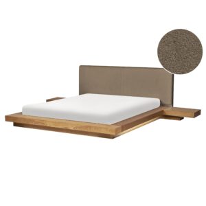 wohnli-moebel-suche-800001906287 Wohnli Möbelsuche - BETT mit LED 160/200 cm MDF-Platte Hellbraun Zen