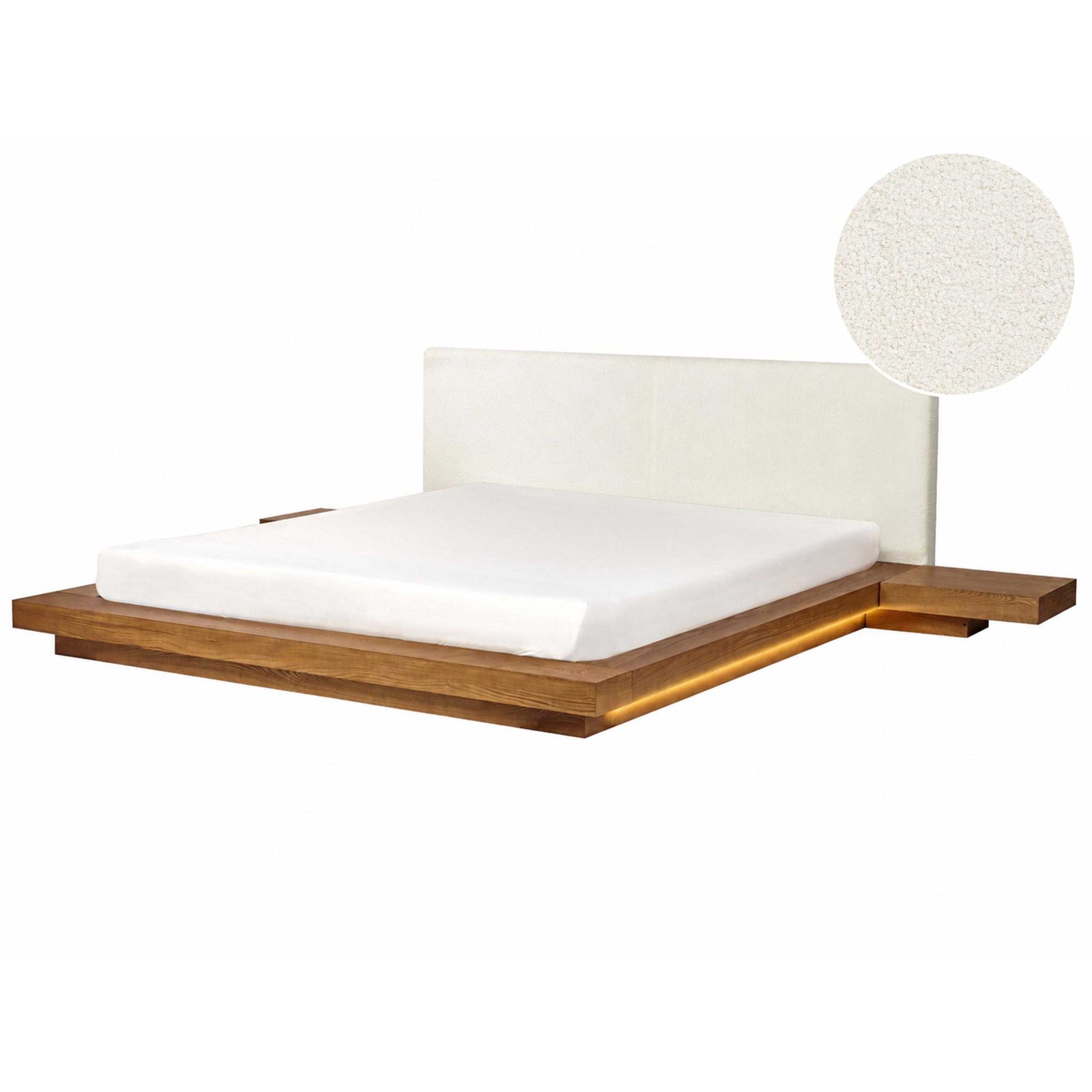 wohnli-moebel-suche-800001906292 Wohnli Möbelsuche - BETT mit LED 180/200 cm MDF-Platte Hellbraun Zen