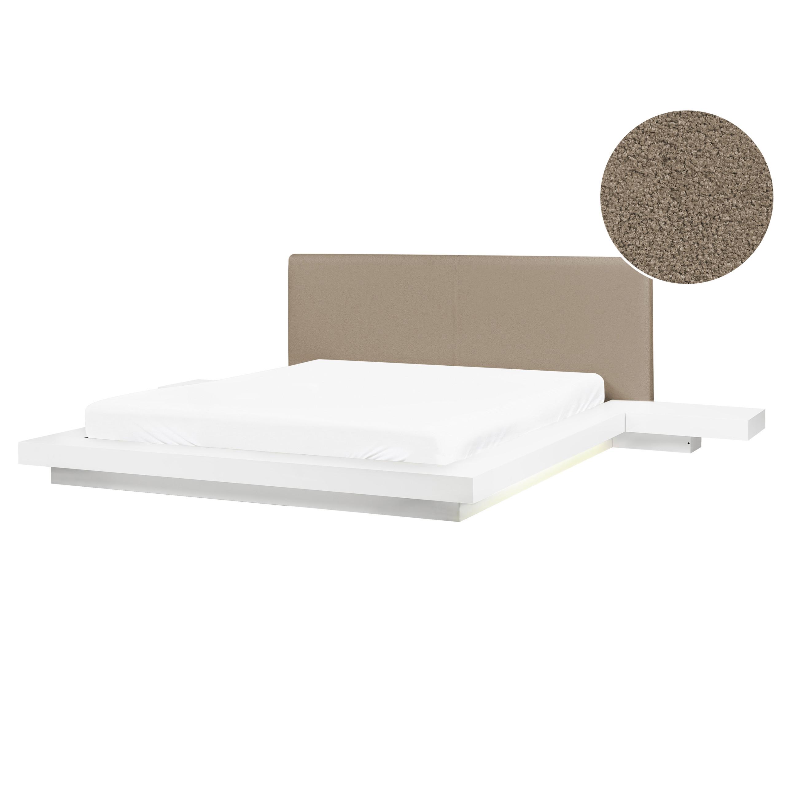 wohnli-moebel-suche-800001906294 Wohnli Möbelsuche - BETT mit LED 160/200 cm MDF-Platte Taupe Zen