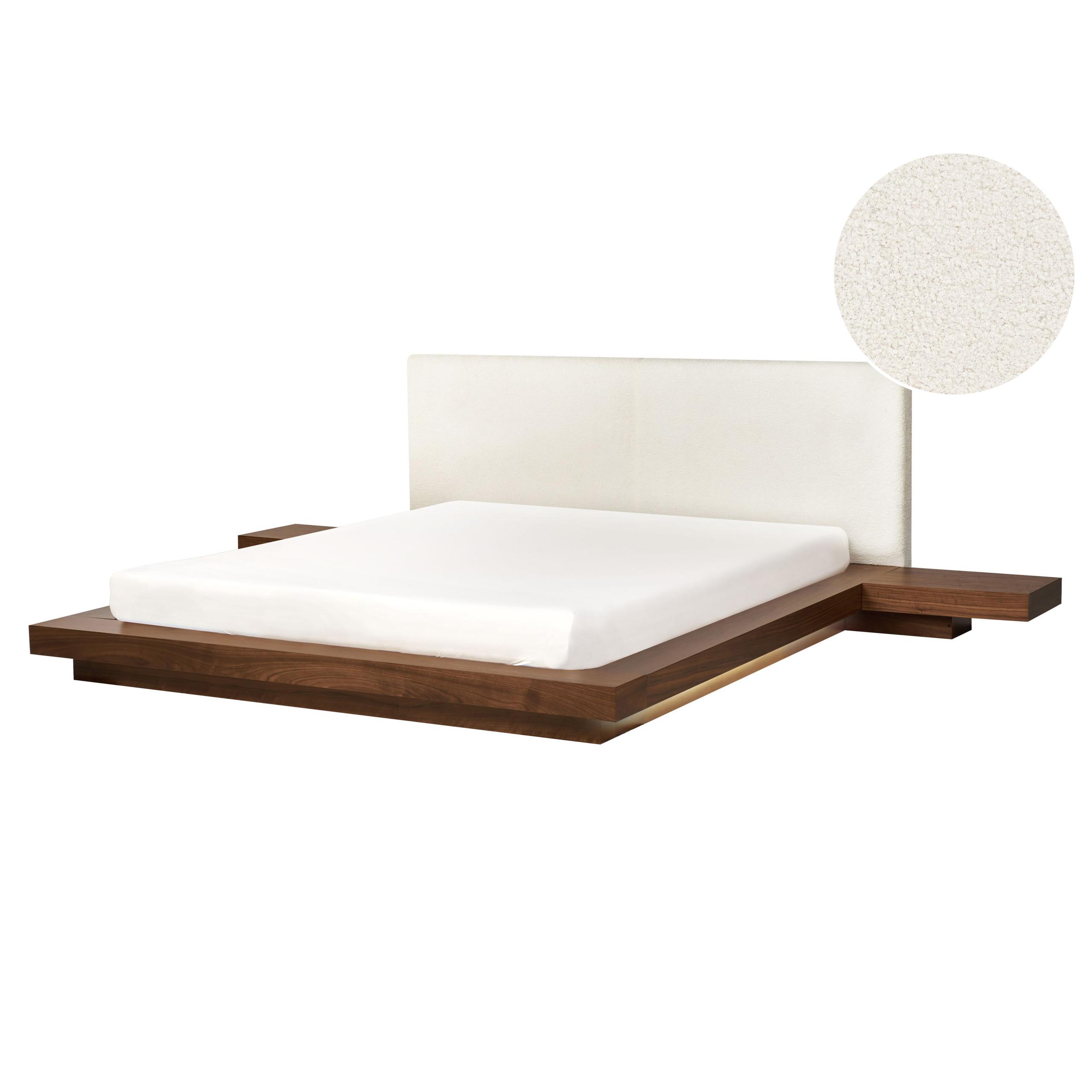 wohnli-moebel-suche-800001906295 Wohnli Möbelsuche - BETT mit LED 160/200 cm MDF-Platte Braun Zen