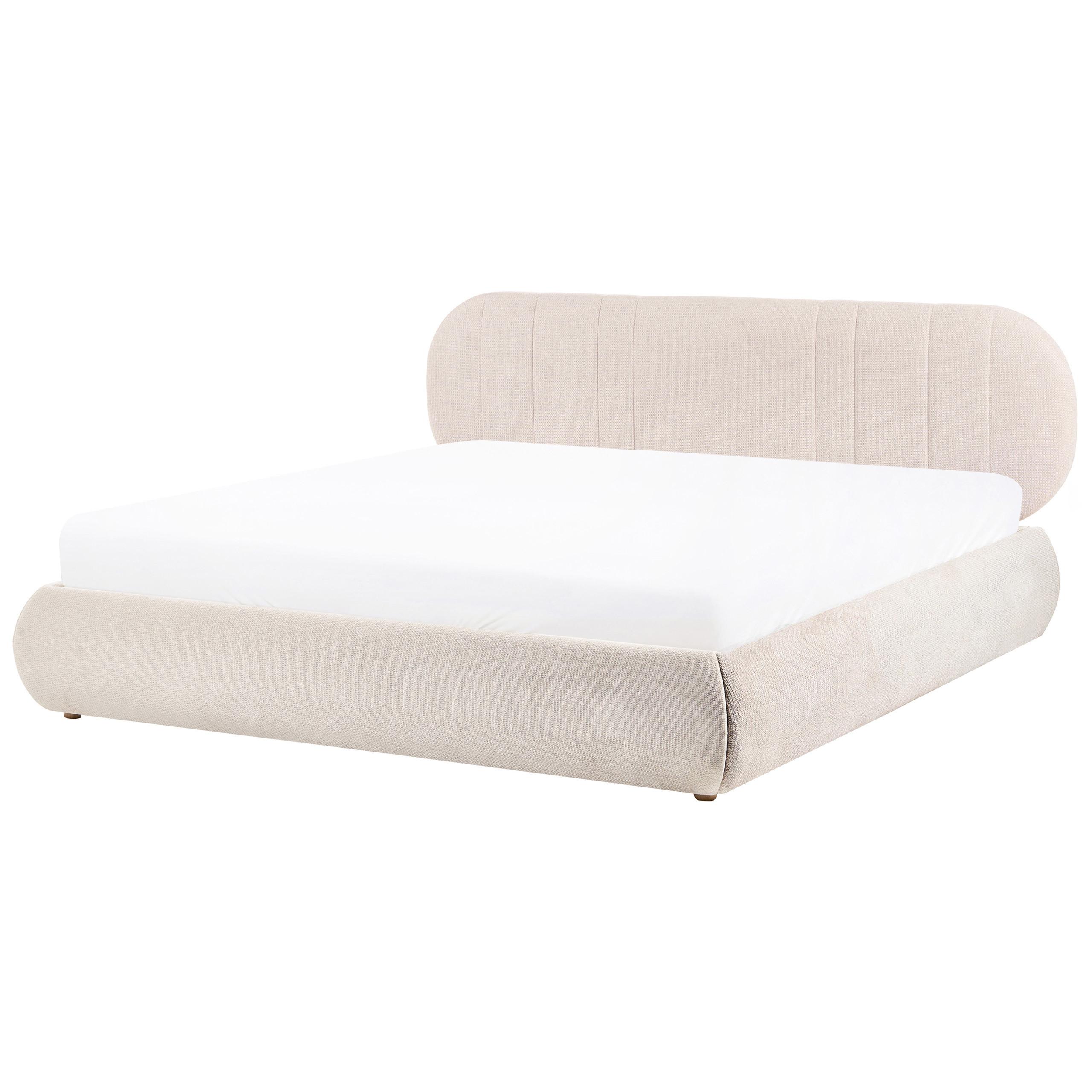 wohnli-moebel-suche-800001906303 Wohnli Möbelsuche - BETT mit Stauraum 180/200 cm Stoff Hellbeige Campan