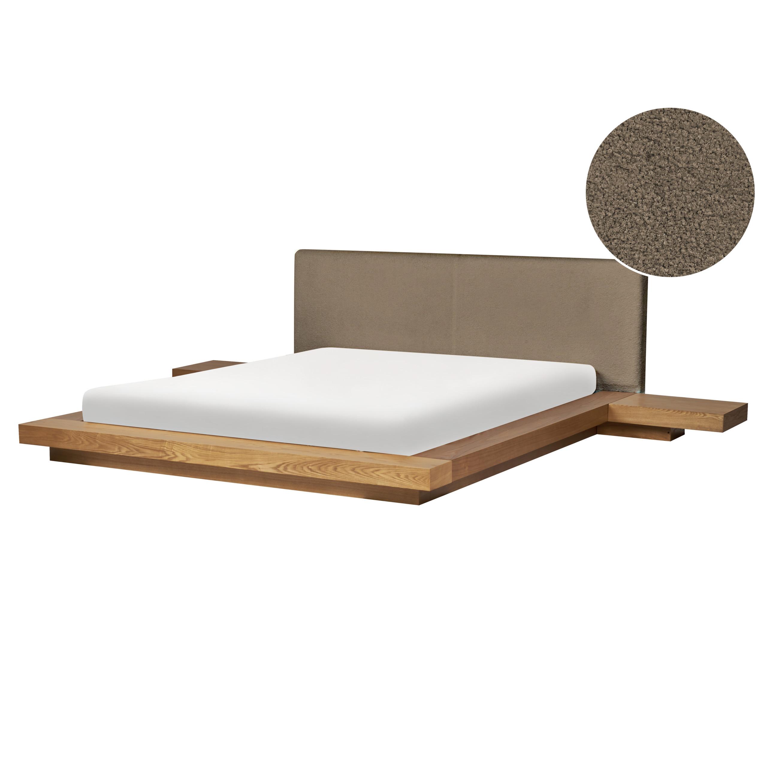 wohnli-moebel-suche-800001906375 Wohnli Möbelsuche - BETT mit Lattenrost 160/200 cm MDF-Platte Hellbraun Zen