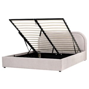 wohnli-moebel-suche-800001906381 Wohnli Möbelsuche - BETT mit Stauraum 160/200 cm Chenillegewebe Taupe Quillien