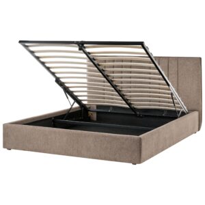 wohnli-moebel-suche-800001906404 Wohnli Möbelsuche - BETT mit Stauraum 160/200 cm Stoff Taupe Tarascon