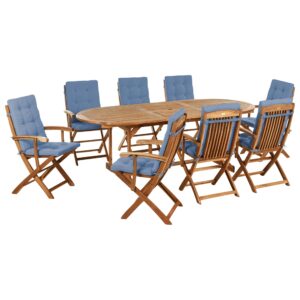 wohnli-moebel-suche-800001906456 Wohnli Möbelsuche - GARTENMÖBEL-SET 8-Sitzer Blau Akazienholz Maui Premium