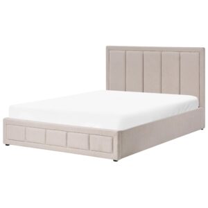 wohnli-moebel-suche-800001906497-1 BETT mit Stauraum 160/200 cm Stoff Beige Quiberon Textil Beliani Möbel > Betten Beige