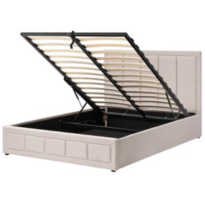 wohnli-moebel-suche-800001906500 Wohnli Möbelsuche - BETT mit Stauraum 140/200 cm Stoff Beige Quiberon