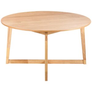 ESSTISCH Helle Eiche 140/140 cm Waipori Holzwerkstoff Beliani Möbel > Tische > Esstische Braun