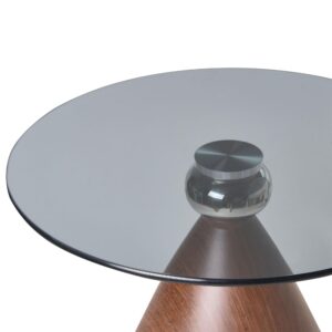wohnli-moebel-suche-800001906632-1 BEISTELLTISCH Sicherheitsglas Braun/Schwarz Corella Metall Beliani Möbel > Tische > Beistelltische Braun