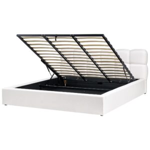 wohnli-moebel-suche-800001906957 Wohnli Möbelsuche - BETT mit Stauraum 180/200 cm Stoff Cremeweiß Baston