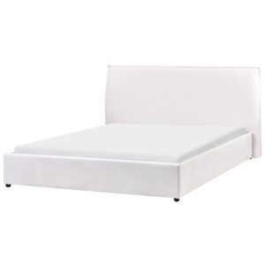 wohnli-moebel-suche-800001906975 Wohnli Möbelsuche - BETT mit Lattenrost 160/200 cm Samtstoff Cremeweiß Lavaur