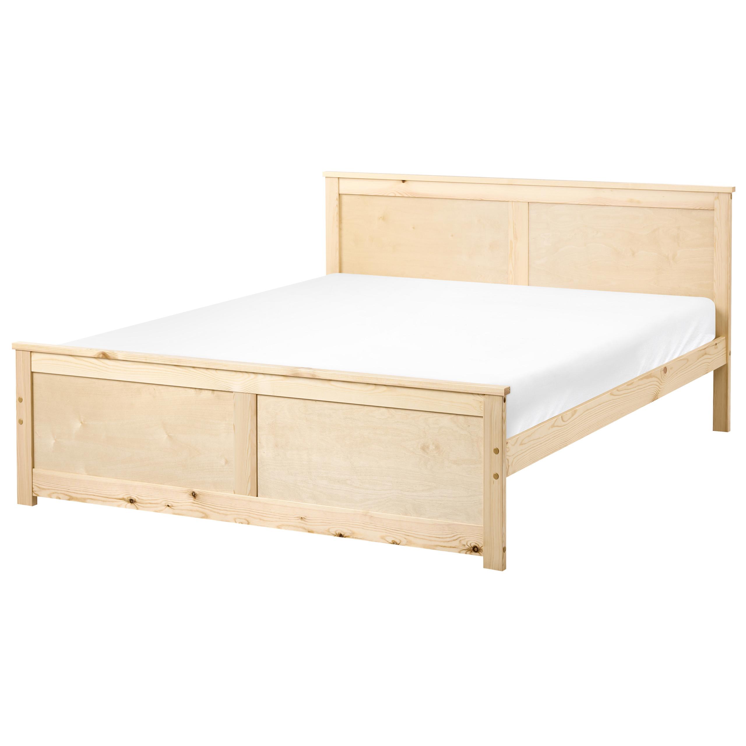Wohnli Möbelsuche - BETT mit Lattenrost 140/200 cm Kiefernholz Hellbraun Dauphin