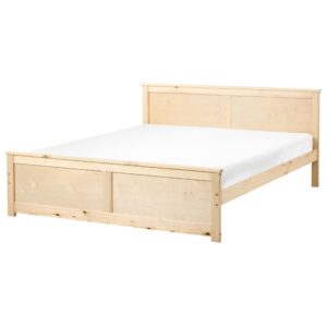 wohnli-moebel-suche-800001907056 Wohnli Möbelsuche - BETT mit Lattenrost 160/200 cm Kiefernholz Hellbraun Dauphin