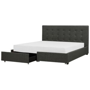 wohnli-moebel-suche-800001907103 Wohnli Möbelsuche - BETT mit Schubladen 180/200 cm Stoff Dunkelgrau La Rochelle