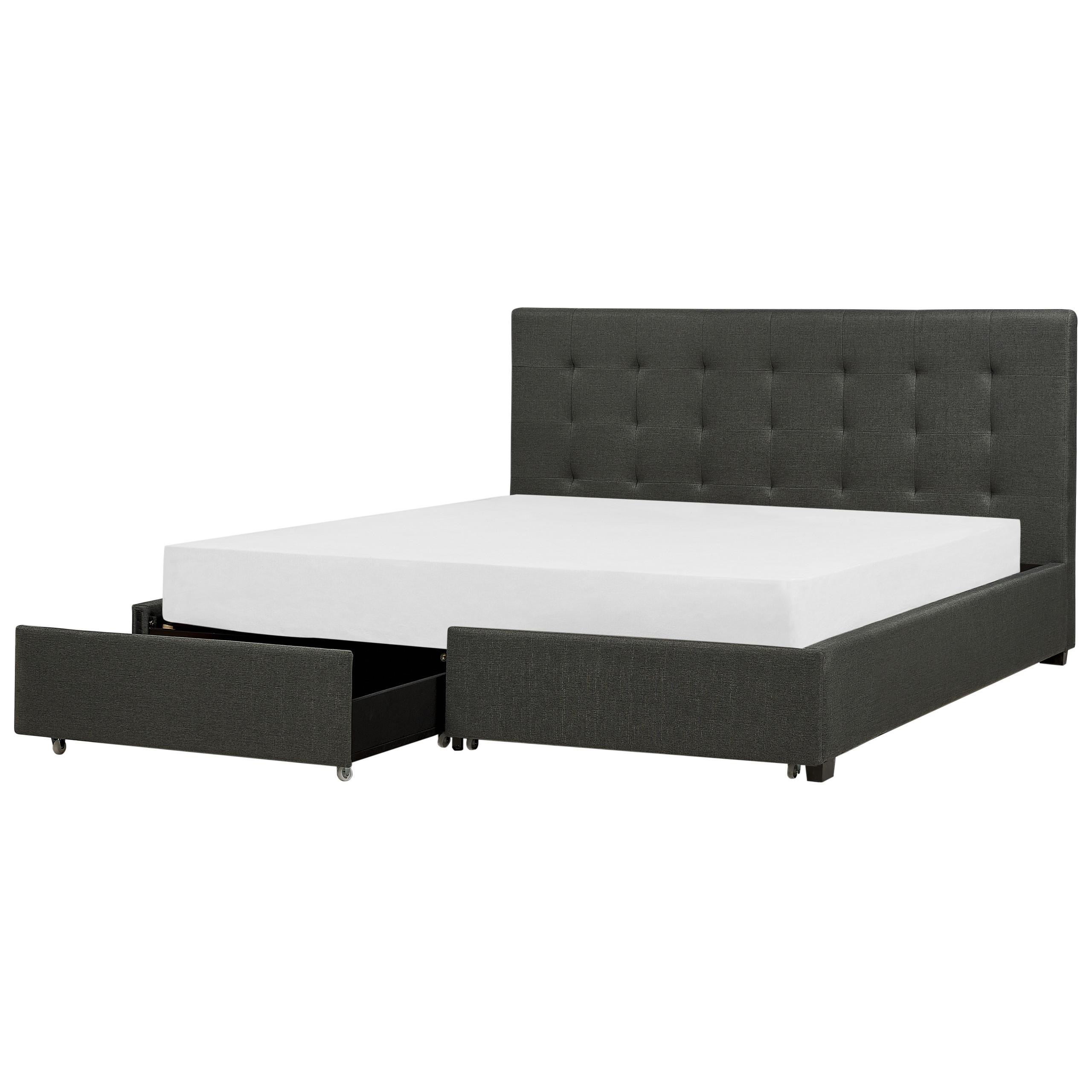 wohnli-moebel-suche-800001907103 Wohnli Möbelsuche - BETT mit Schubladen 180/200 cm Stoff Dunkelgrau La Rochelle